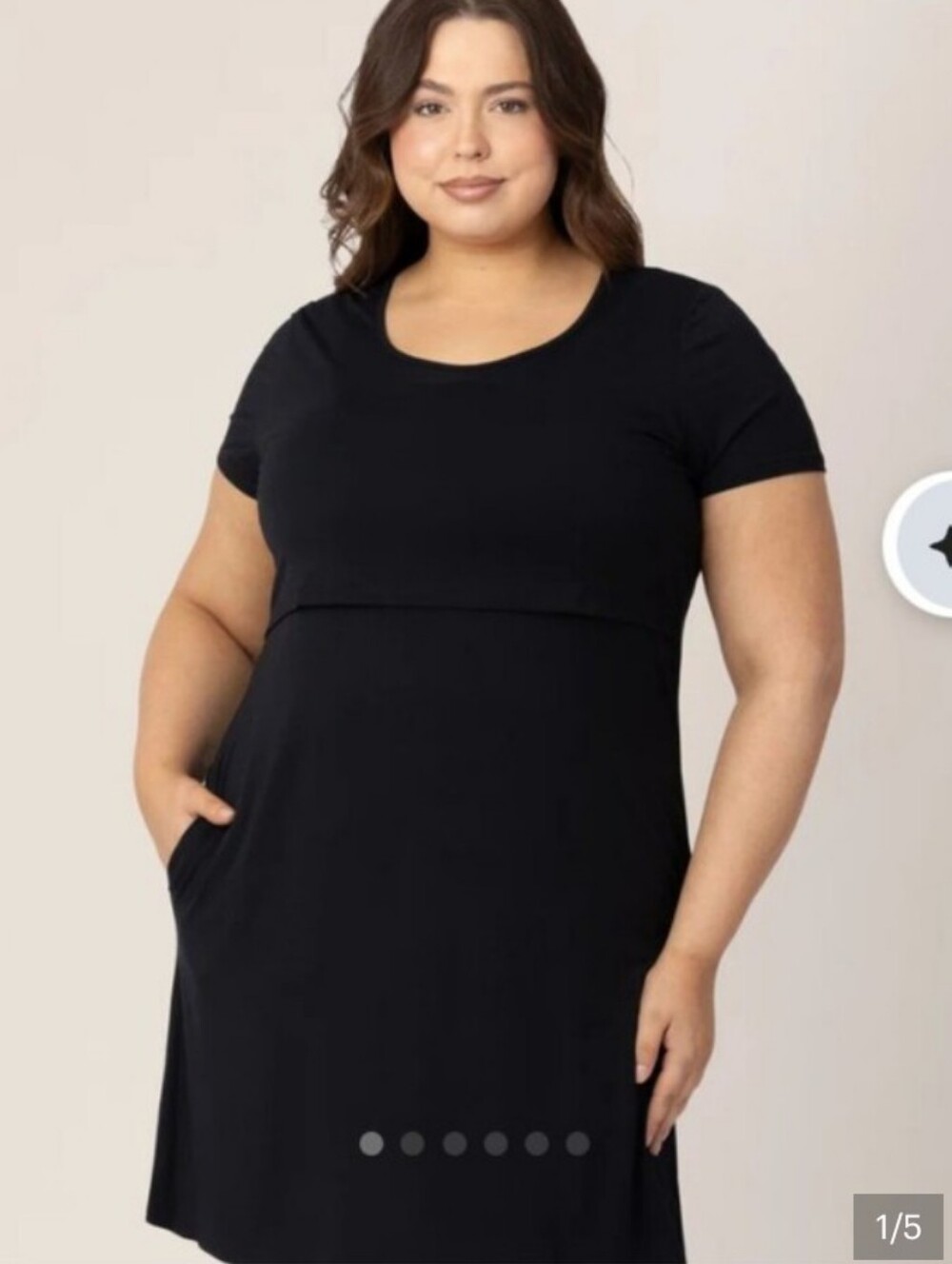 Kindred Bravely Bamboo Elanora T Shirt Dress In Black
